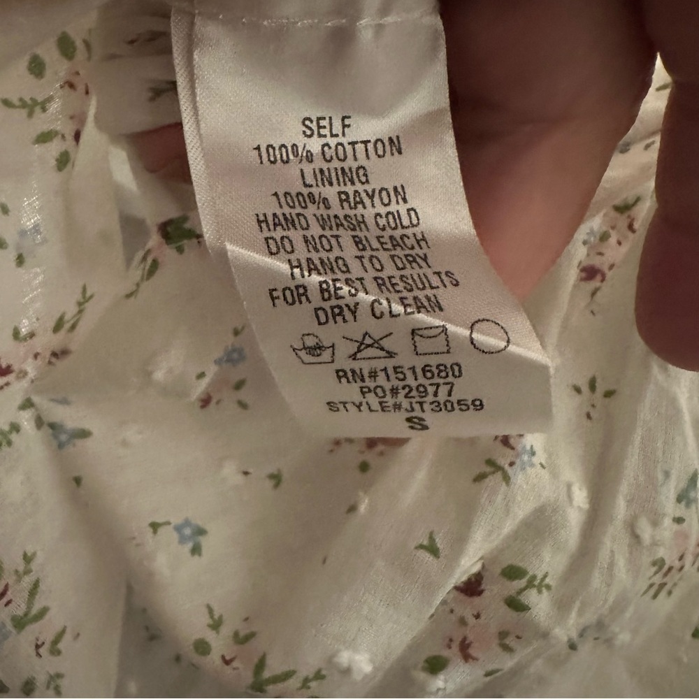 Storia Tie Back Floral Blouse size Small - Picture 5 of 6